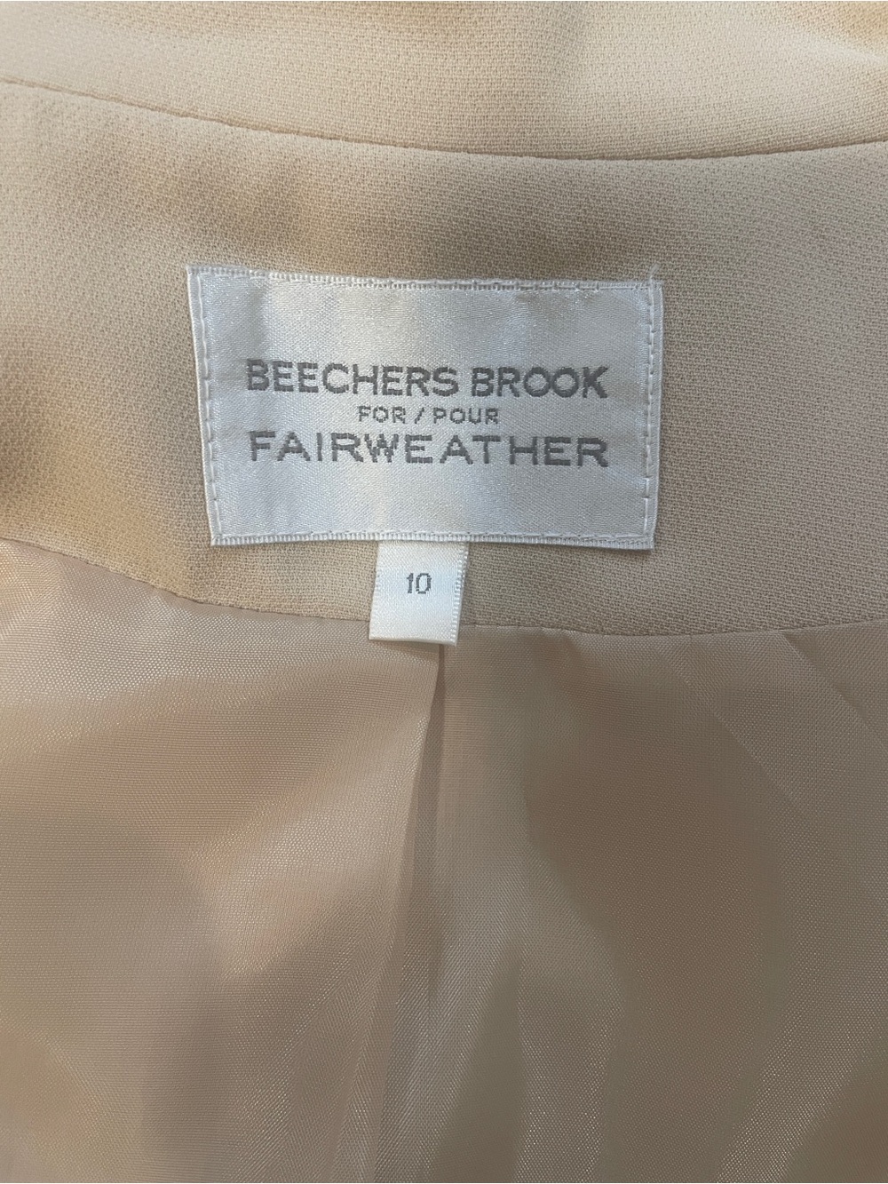 Brooks Brothers Tan Women's Suit. Blazer size 10, skirt size 12 - Picture 4 of 6